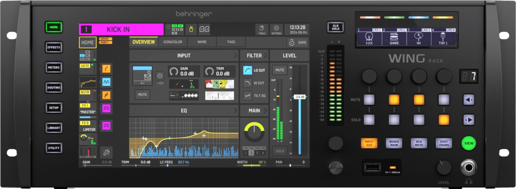 Front view of the Behringer Wing Digital Mixer