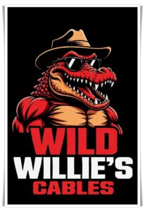 Picture of a alligator. Wild Willies Cables.
