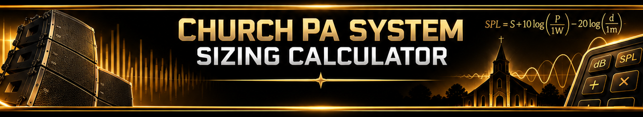 Church PA System Sizing Calculator